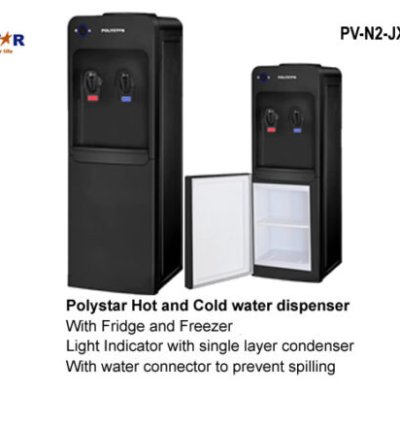 Polystar Water Dispenser Hot And Cold – Black