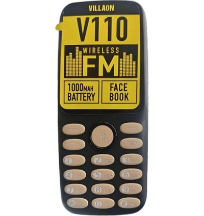 VILLAON V110 DUALSIM 1000MAH WIRELESS FM DIAL LARGE FONTS